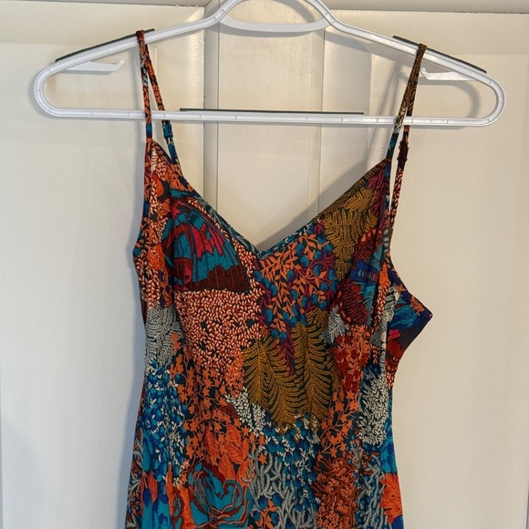 Anthropologie Multicolor Floral Bias Tropical Print Slip Midi Dress 31873 - Picture 3 of 11
